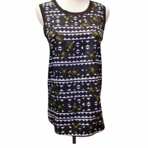 J.Crew retro print sleeveless top size S (40)